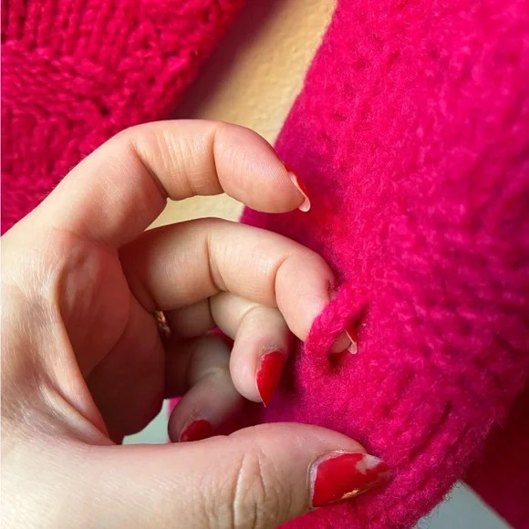 VTG Pink Knit 100% Wool Dayton’s Cardigan (Size:M) - Picture 11 of 13